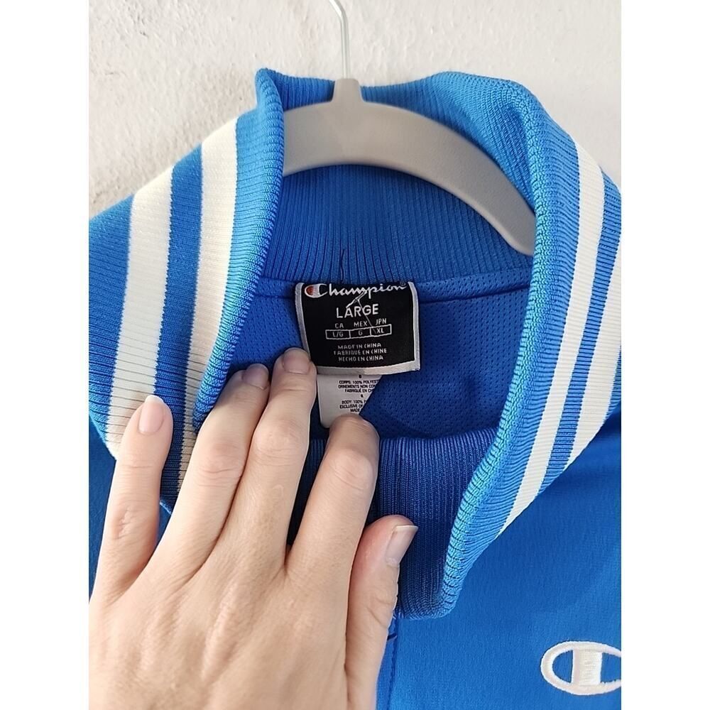 Vintage Champion Men's Small Color Block Logo Retro Track Jacket Youth Large - Picture 4 of 6